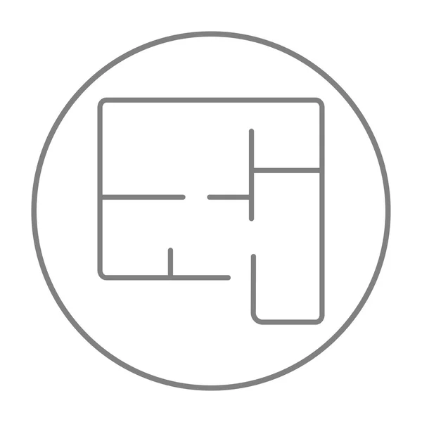 Diseño del icono de la línea de la casa . — Vector de stock
