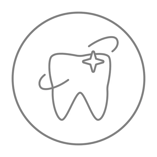 Icono de línea de dientes brillante . — Archivo Imágenes Vectoriales