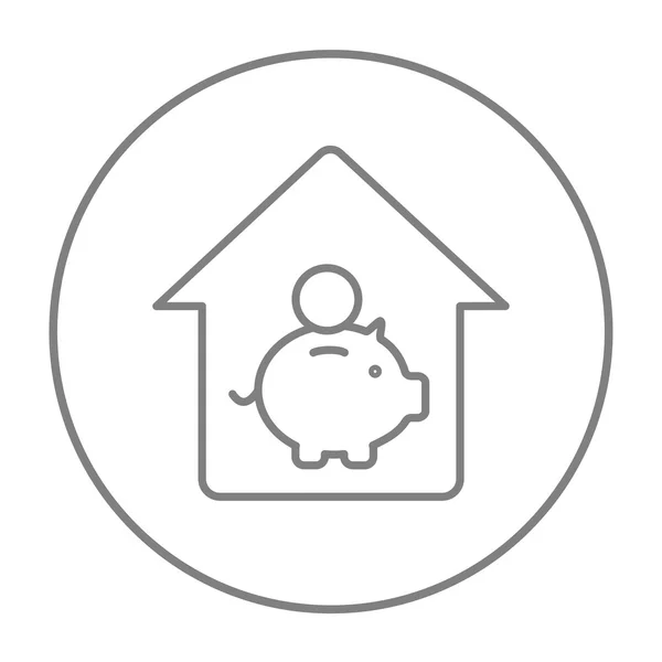 House savings line icon. — 图库矢量图片