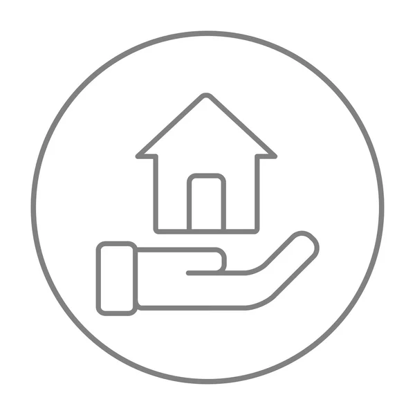Ikona pojištění domu. — Stockový vektor