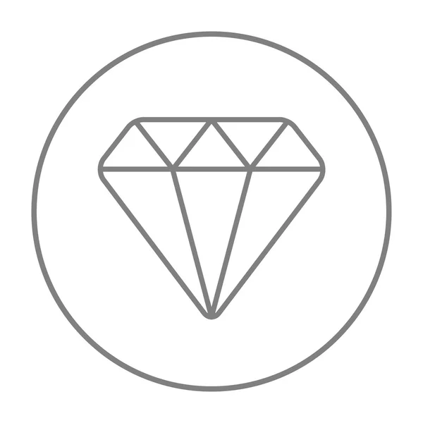 Значок алмазной линии . — стоковый вектор