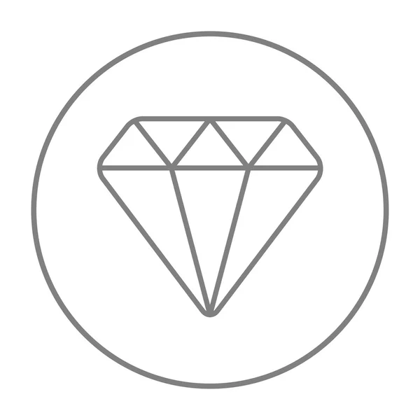 Diamantlinien-Symbol. — Stockvektor