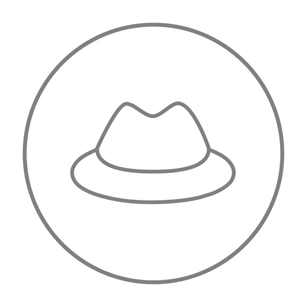 Icono de línea de sombrero clásico . — Archivo Imágenes Vectoriales