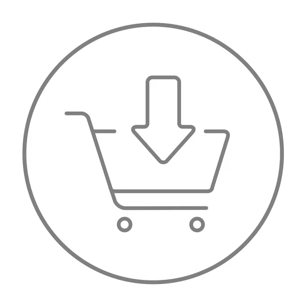 Online shopping cart line icon. — Stock Vector