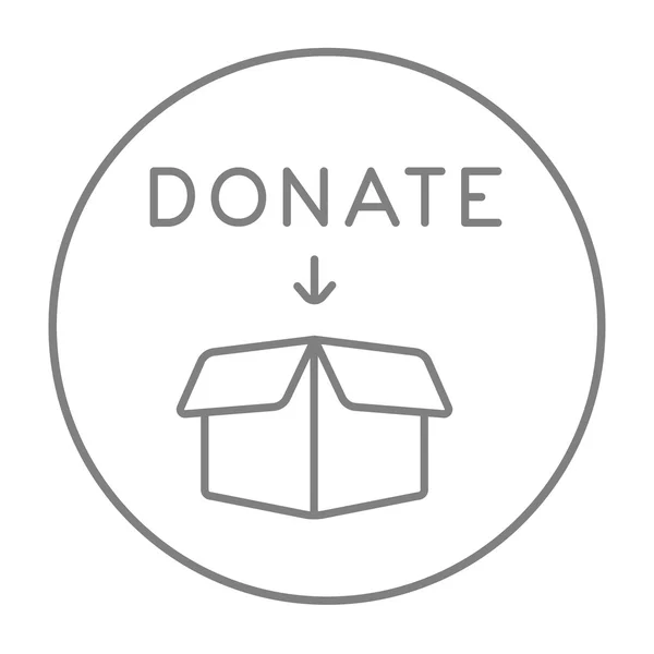 Icono de línea de caja de donación. — Archivo Imágenes Vectoriales