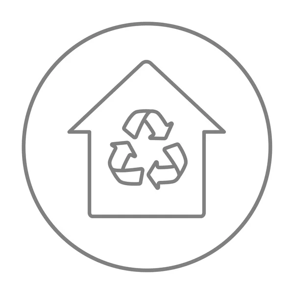 Haus mit Recycling-Symbol. — Stockvektor