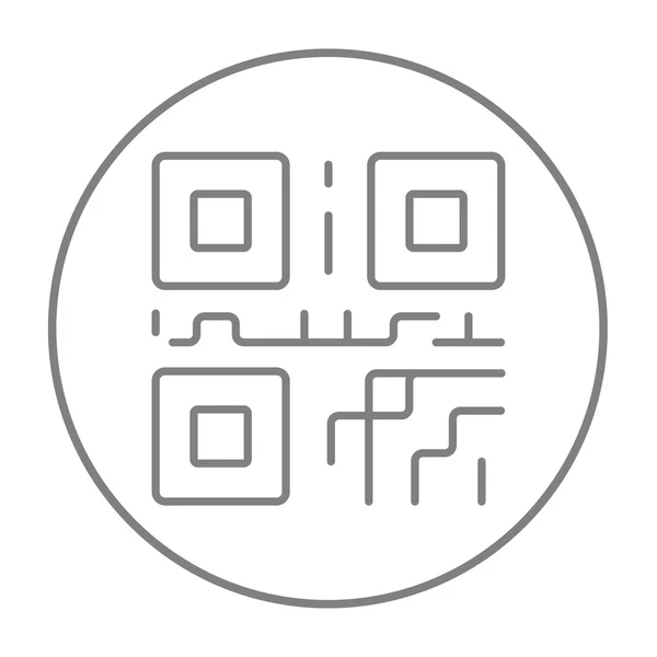 Qr 代码线图标. — 图库矢量图片