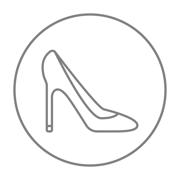 Heel shoe line icon. — Stock Vector