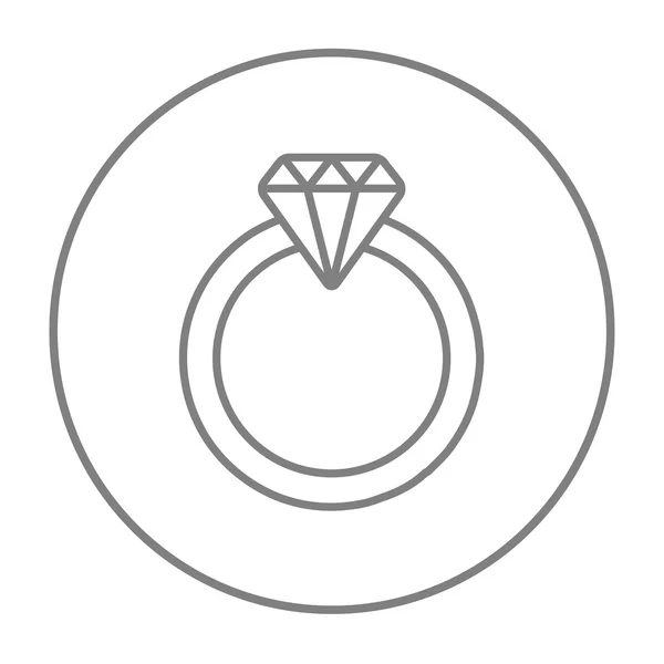 Symbol für Diamantring. — Stockvektor