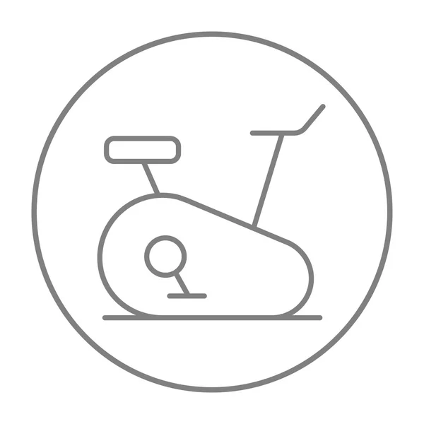 Exercise bike line icon. — Stock Vector