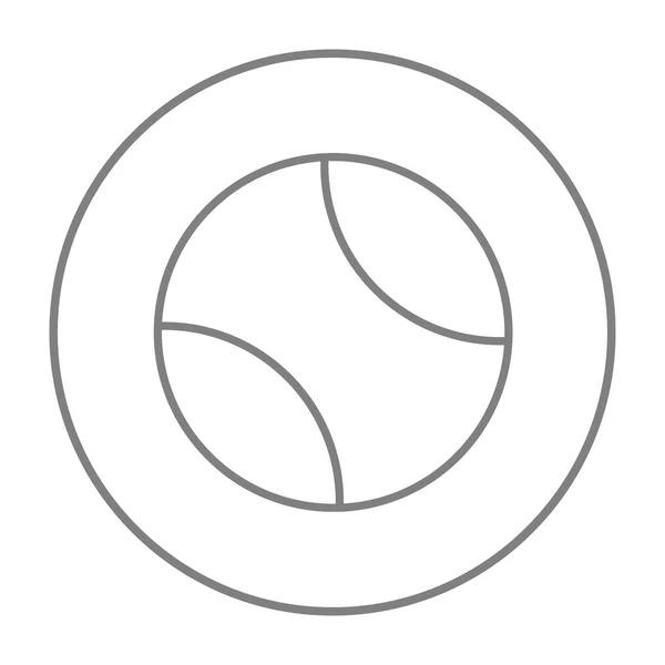 Ligne de balle de tennis icône. — Image vectorielle