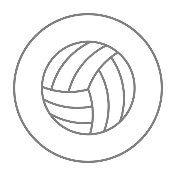 Icône de ligne de balle de volley. — Image vectorielle