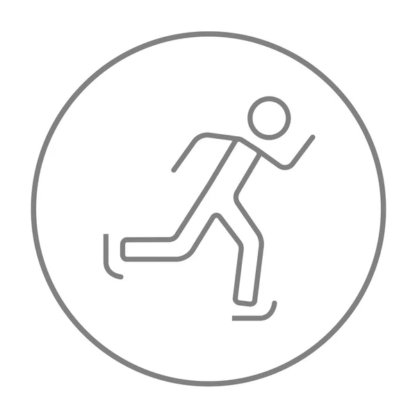 Hastighetsåkning på skridskor ikon. — Stock vektor