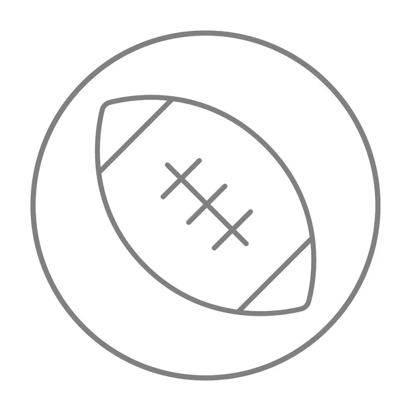 Rugby football bal lijn pictogram. — Stockvector