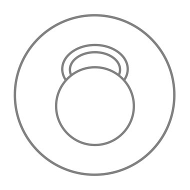 Kettlebell satırı simgesi.