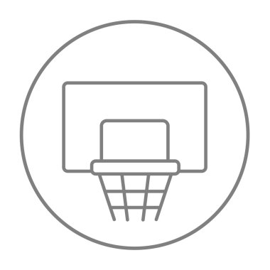 Basketbol potası çizgisi simgesi.