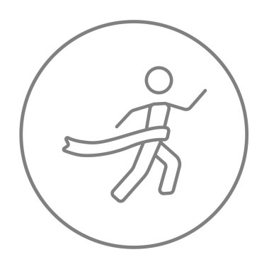 Kazanan geçiş bitiş çizgisine simgesi.