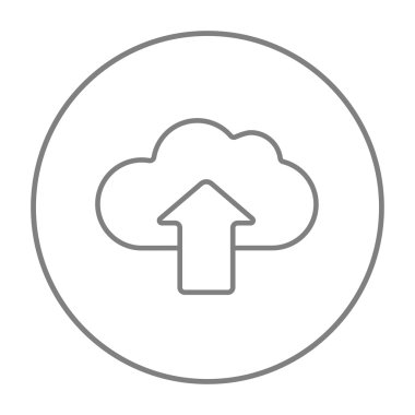 Satırı simgesi yukarı ok ile bulut.