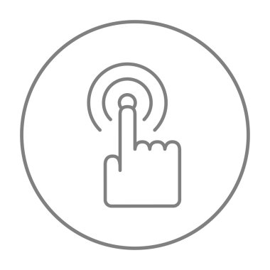 Touch screen gesture line icon.