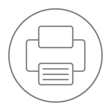 Yazıcı satırı simgesi.