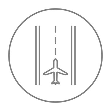 Havaalanı pist satırı simgesi.