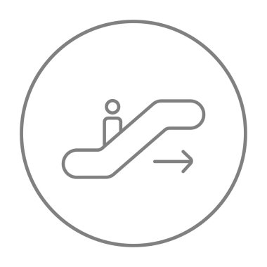 Yol açın, uçak satırı simgesi.