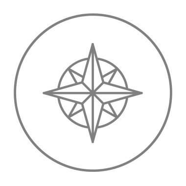 Pusula Rüzgar gülü satırı simgesi.