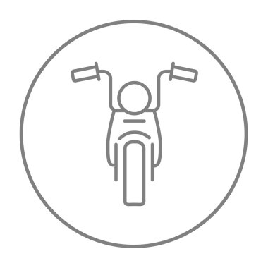 Motosiklet çizgisi simgesi.