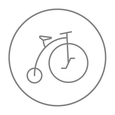 Eski Bisiklet büyük direksiyon çizgi simgesiyle.