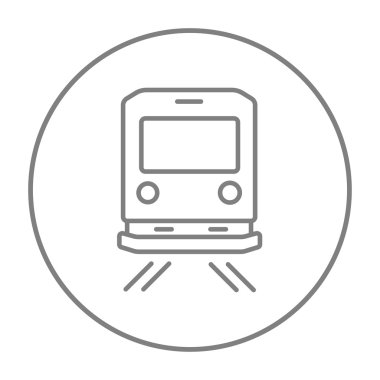 Arkadan görünüşü tren satırı simgesi.