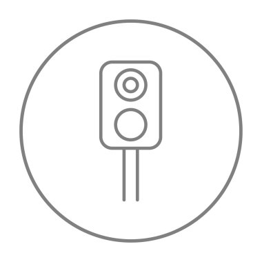 Tren trafik ışığı satırı simgesi.