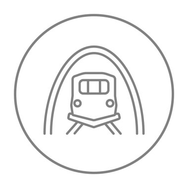 Tren tüneli satırı simgesi.