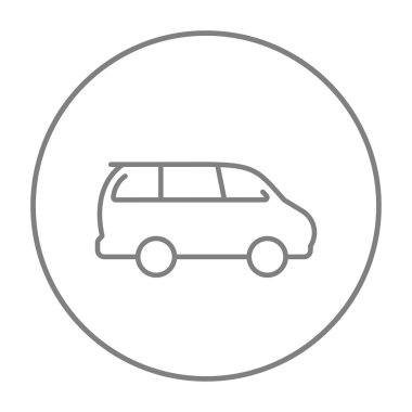Minivan line icon. clipart