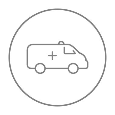 Ambulans otomobil hattı simgesi.