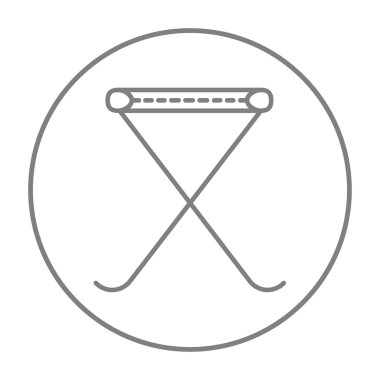 Katlanır sandalye satırı simgesi.