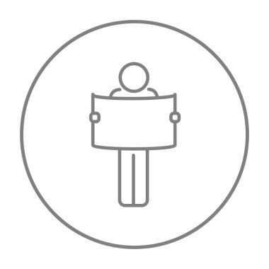 Harita çizgi kutsal kişilerin resmi vasıl görünen adam.