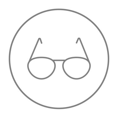 Gözlük çizgisi simgesi.