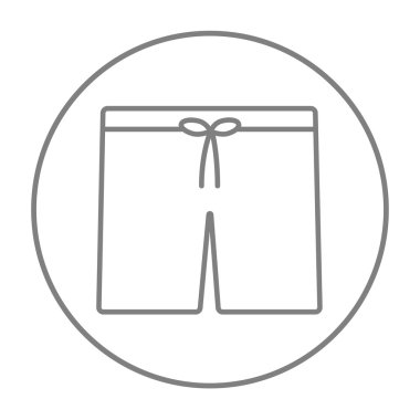 Yüzme şortu çizgi simgesi.