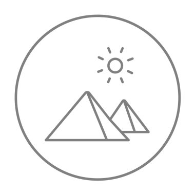 Mısır piramitleri satırı simgesi.