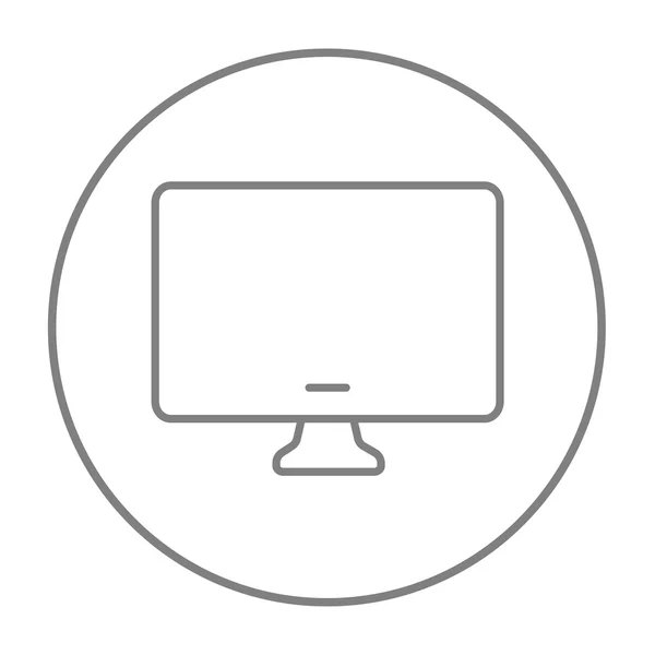 Monitor icono de línea . — Vector de stock