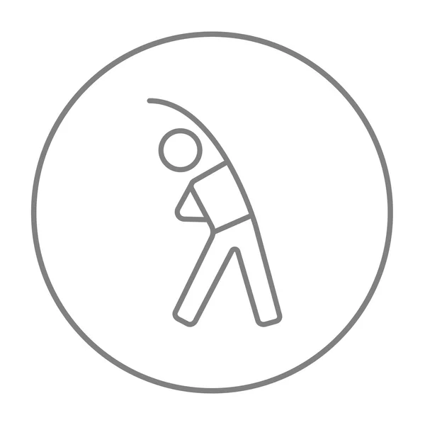 Homme faisant des exercices ligne icône . — Image vectorielle