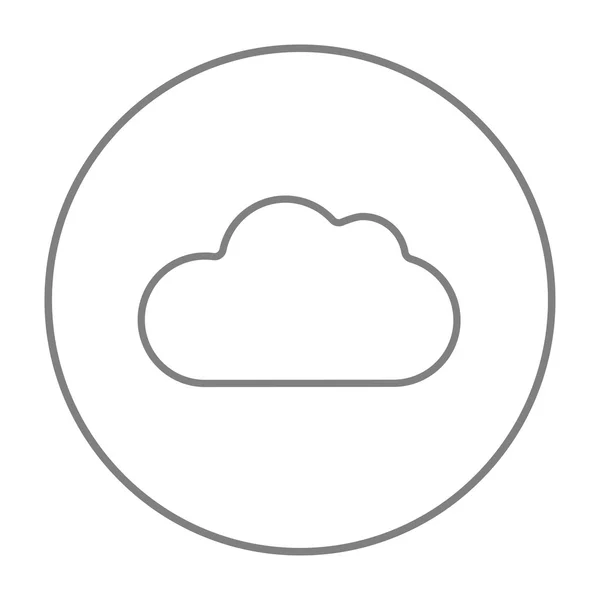 Icono de línea de computación en nube. — Vector de stock