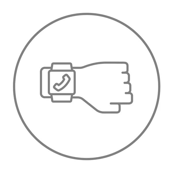 Symbol für Smartwatch-Linie. — Stockvektor