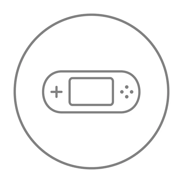 Consola de juegos icono de línea de gadget . — Vector de stock