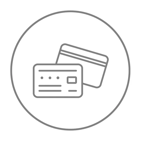 Credit card line icon. — Stock Vector