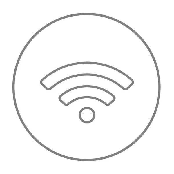 Ícone de linha de sinal Wifi . — Vetor de Stock