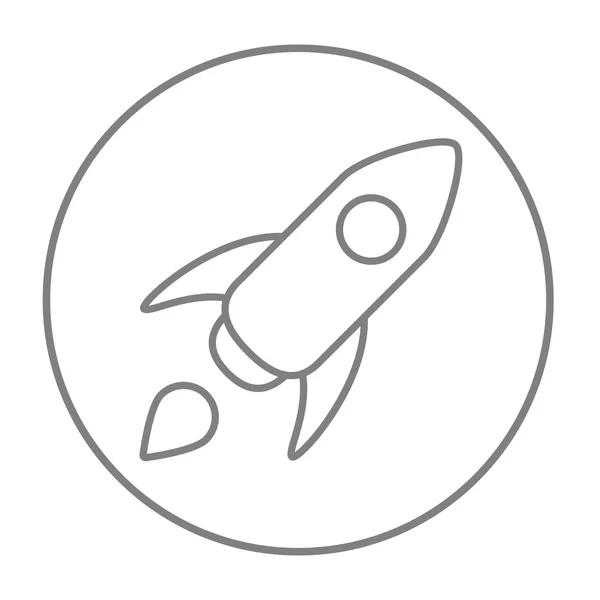 Icono de Rocket Line . — Vector de stock