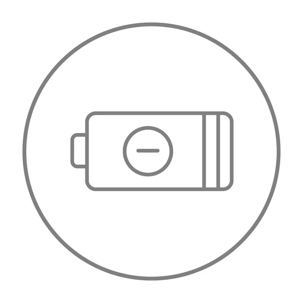 Icône de ligne de batterie de faible puissance . — Image vectorielle