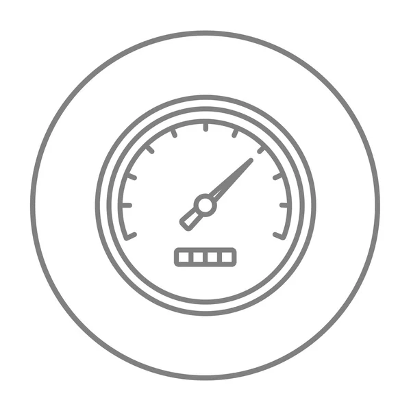 Snelheidsmeter lijn pictogram. — Stockvector