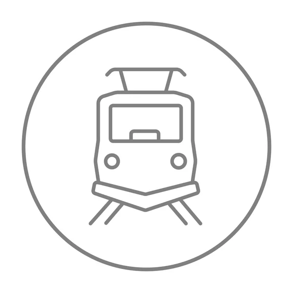 Vista frontal del icono de la línea de tren . — Vector de stock